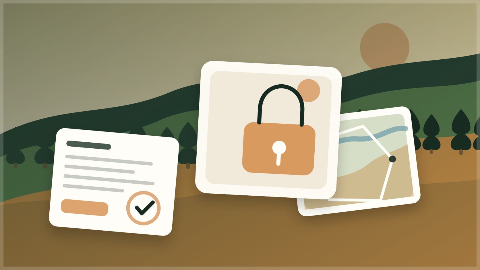 Locked parcel map, single access key, and exclusive hunting lease agreement
