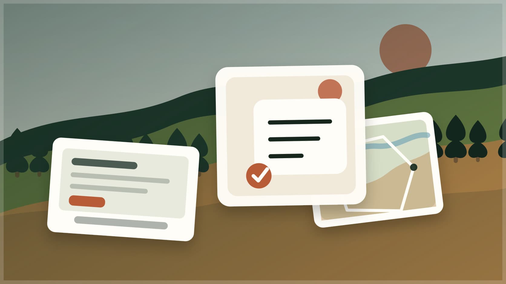 Search listing cards, field photo proofs, and private hunting land marketing plan