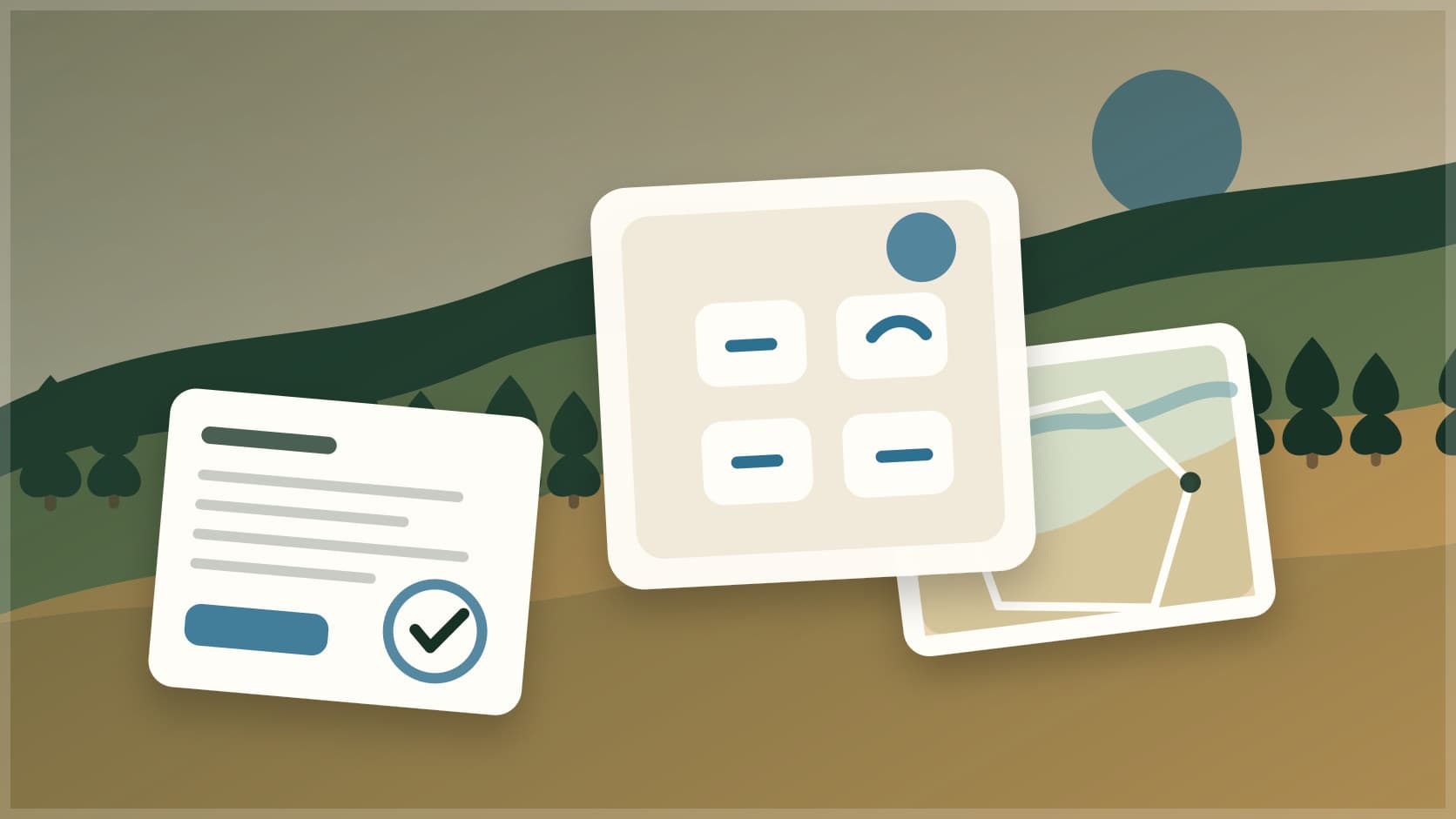 Lease amenity cards for parking, water, camping, blinds, and access support