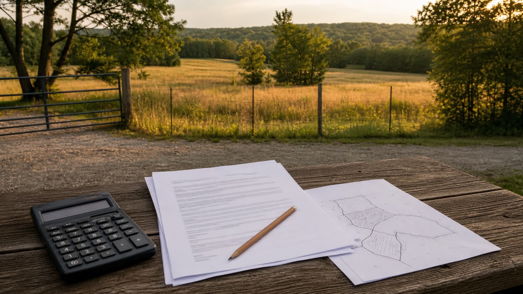 Landowner pricing notes and calculator on private acreage for a hunting lease income guide