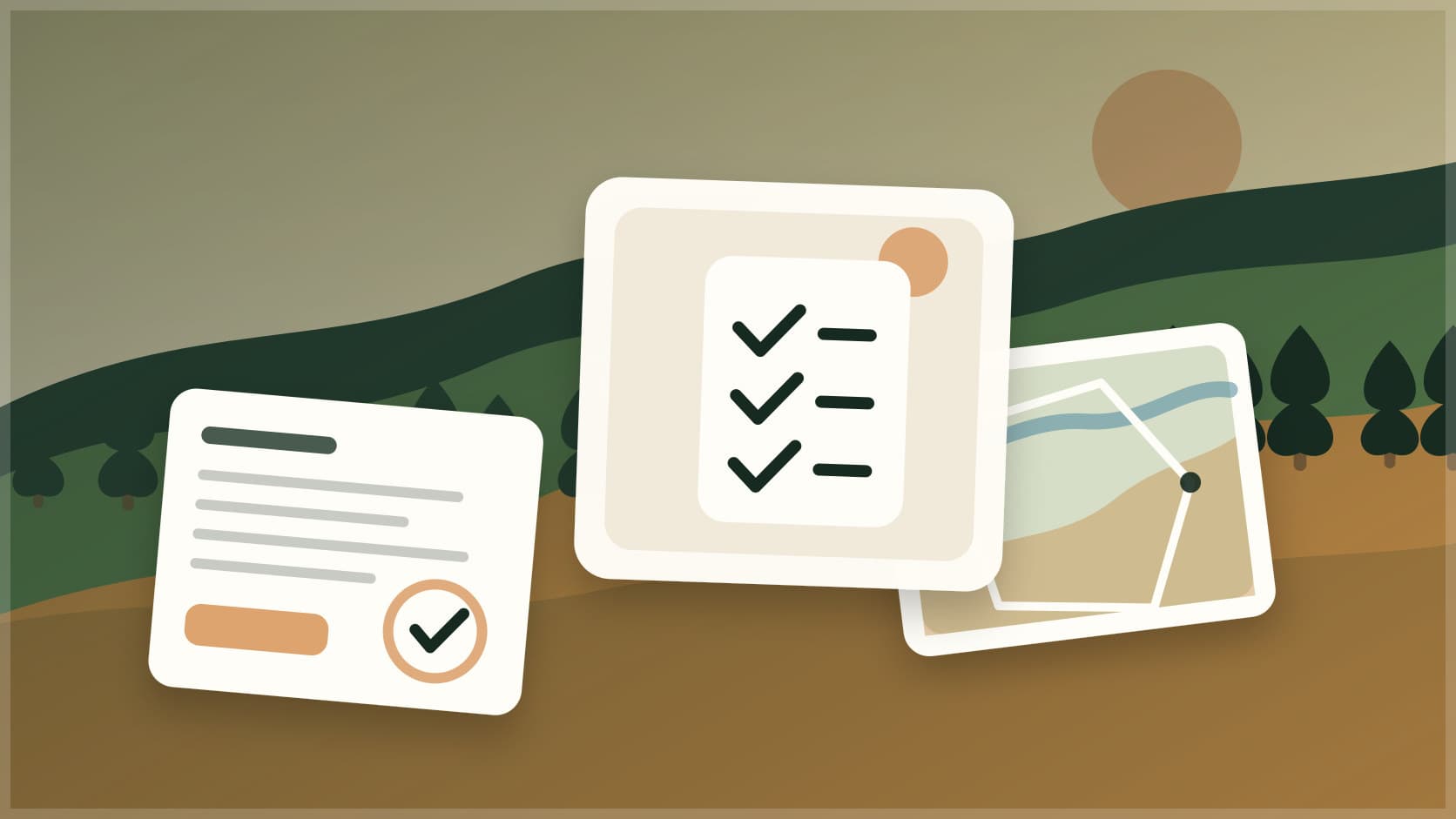 Landowner pre-publish checklist, photos, maps, rules, and verification cards
