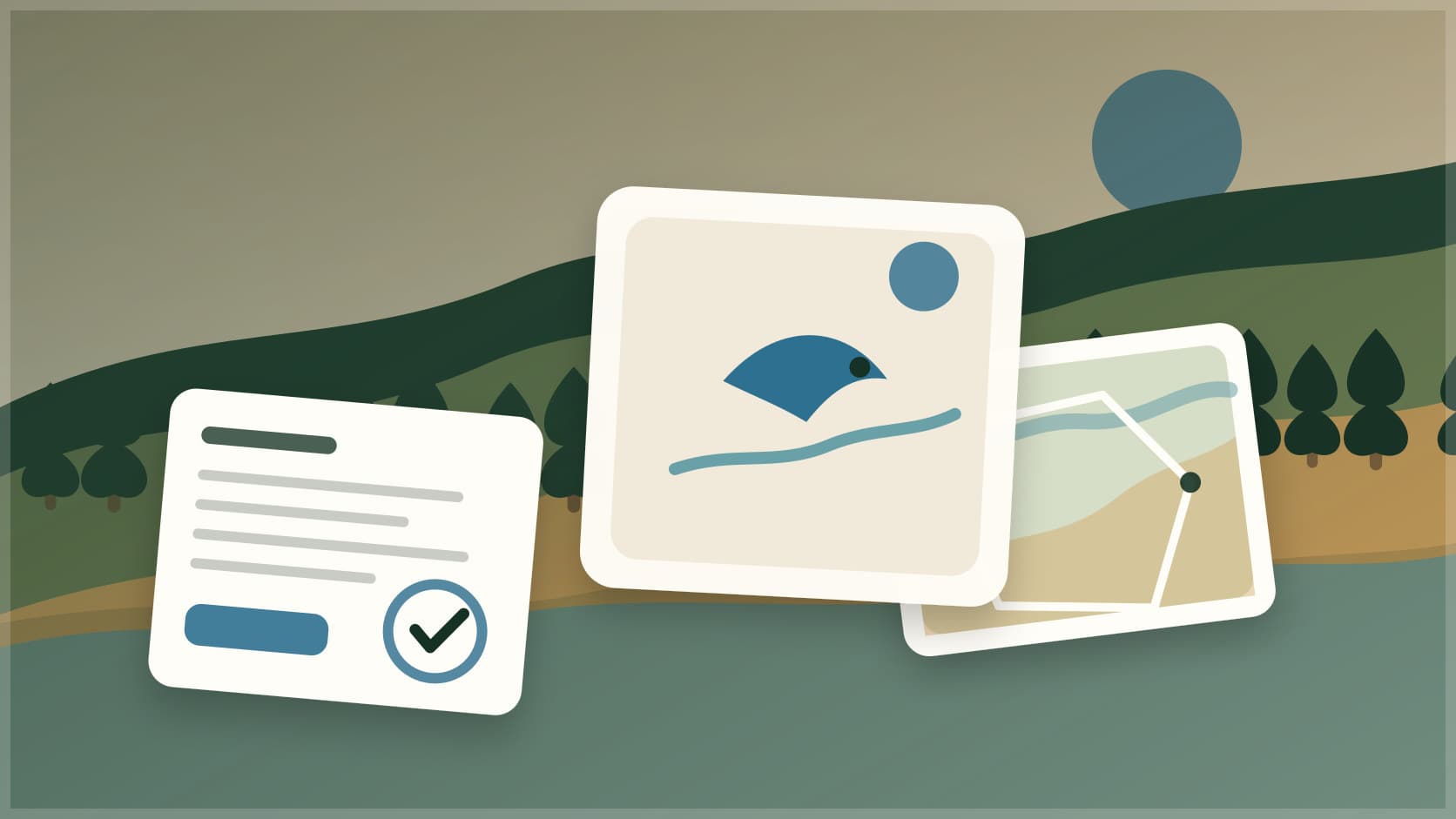 Wetland blind zone, water access map, and waterfowl lease rules checklist